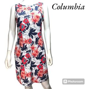 Columbia Omni-Freeze Active Wicking Sports Sun Dress Floral Tropical Size SP